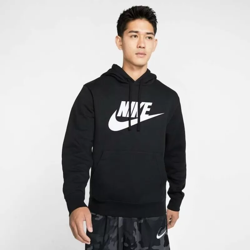 BLUSÃO NIKE SPORTSWEAR CLUB FLEECE - Preto e branco