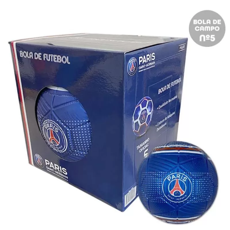 BOLA DE FUTEBOL PSG N5 METALICA - Azul e vermelho