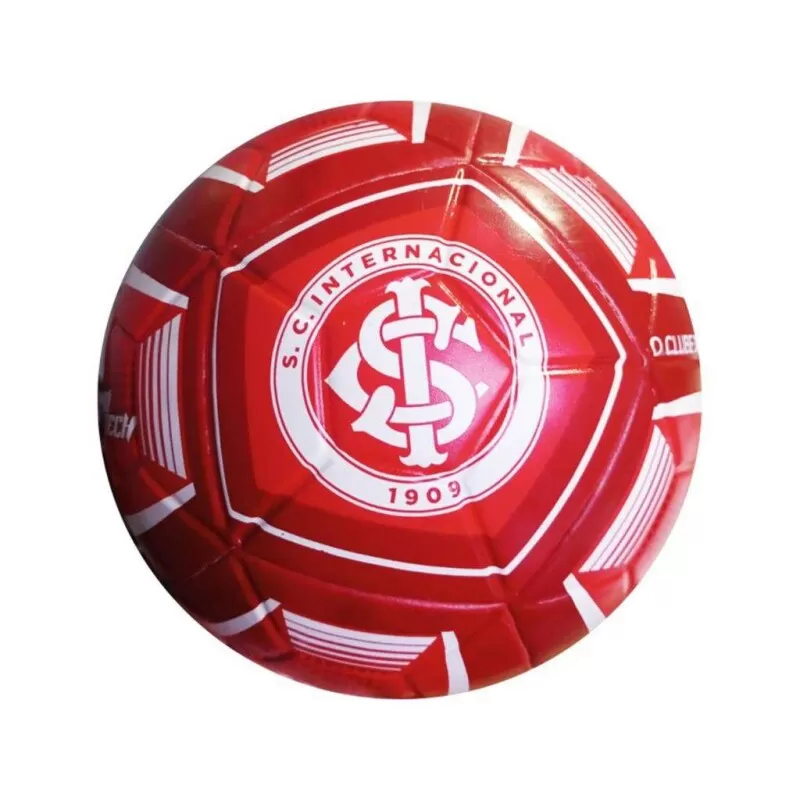 BOLA FUTEBOL INTERNACIONAL PVC - Vermelho e branco