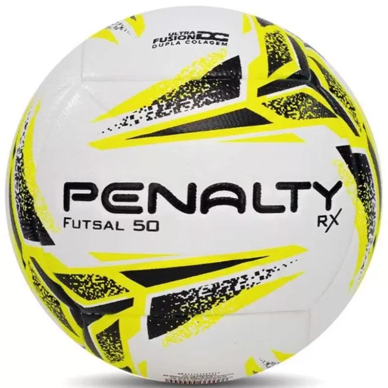 BOLA FUTSAL PENALTY RX 50 XXIII - Branco amarelo e preto