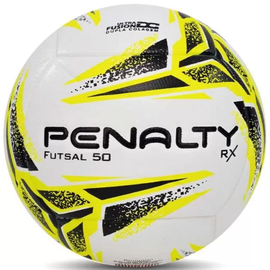 BOLA FUTSAL PENALTY RX 50 XXIII  Branco amarelo e preto