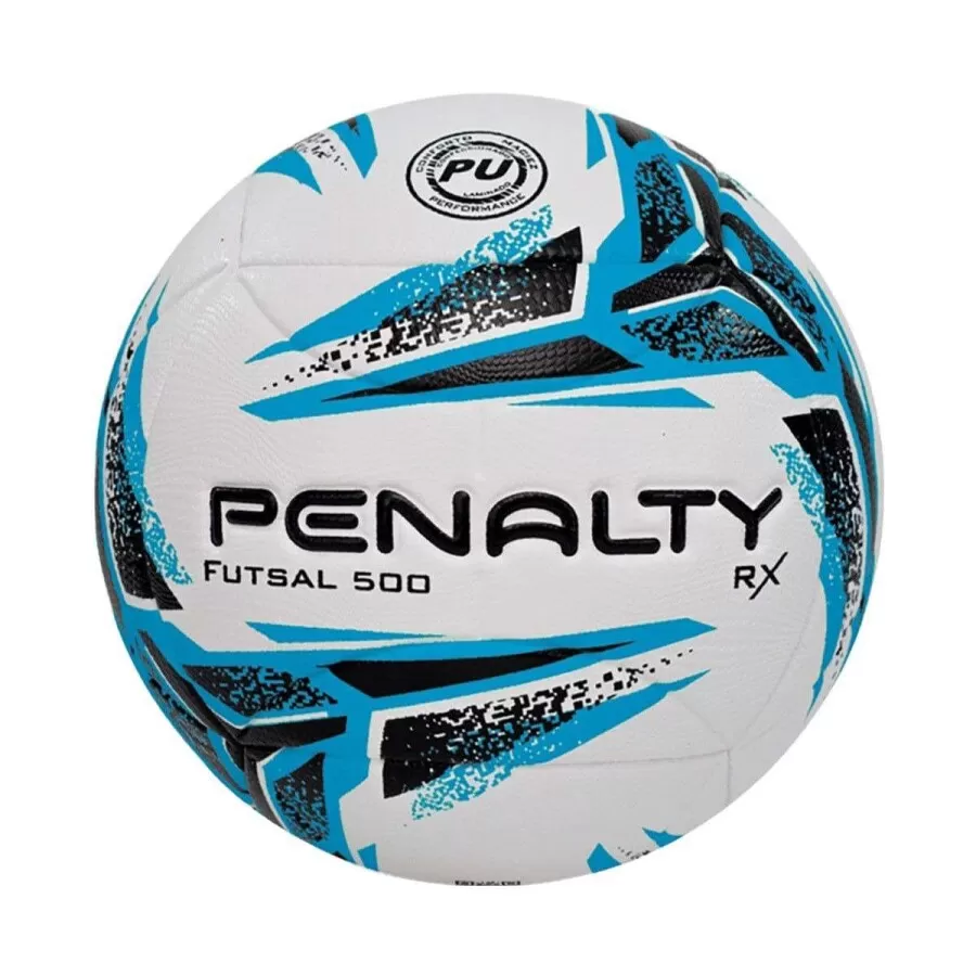 BOLA FUTSAL PENALTY RX 500 XXIII  Branco azul e preto