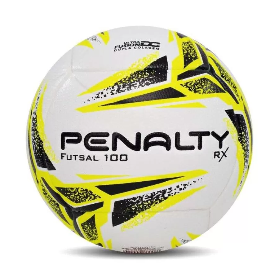 BOLA FUTSAL RX 100 XXIII  Branco amarelo e preto