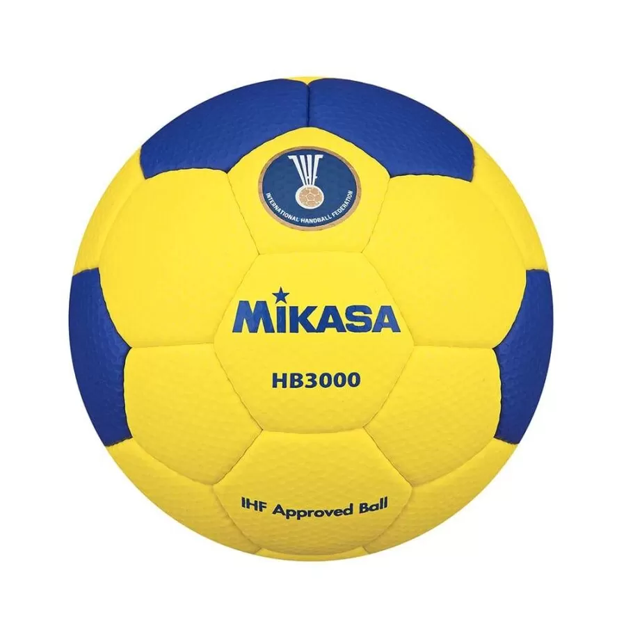 BOLA OFICIAL DE HANDEBOL MASCULINO MIKASA HB3000  Amarelo e azul