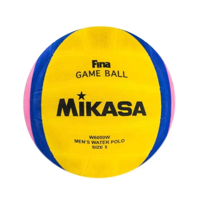 BOLA OFICIAL DE POLO AQUÁTICO MIKASA W60006W - Amarelo azul e rosa