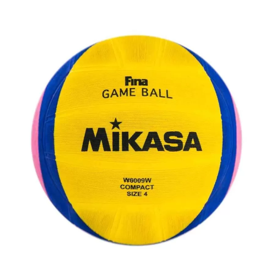 BOLA OFICIAL DE POLO AQUÁTICO MIKASA W6009W  Amarelo azul e rosa