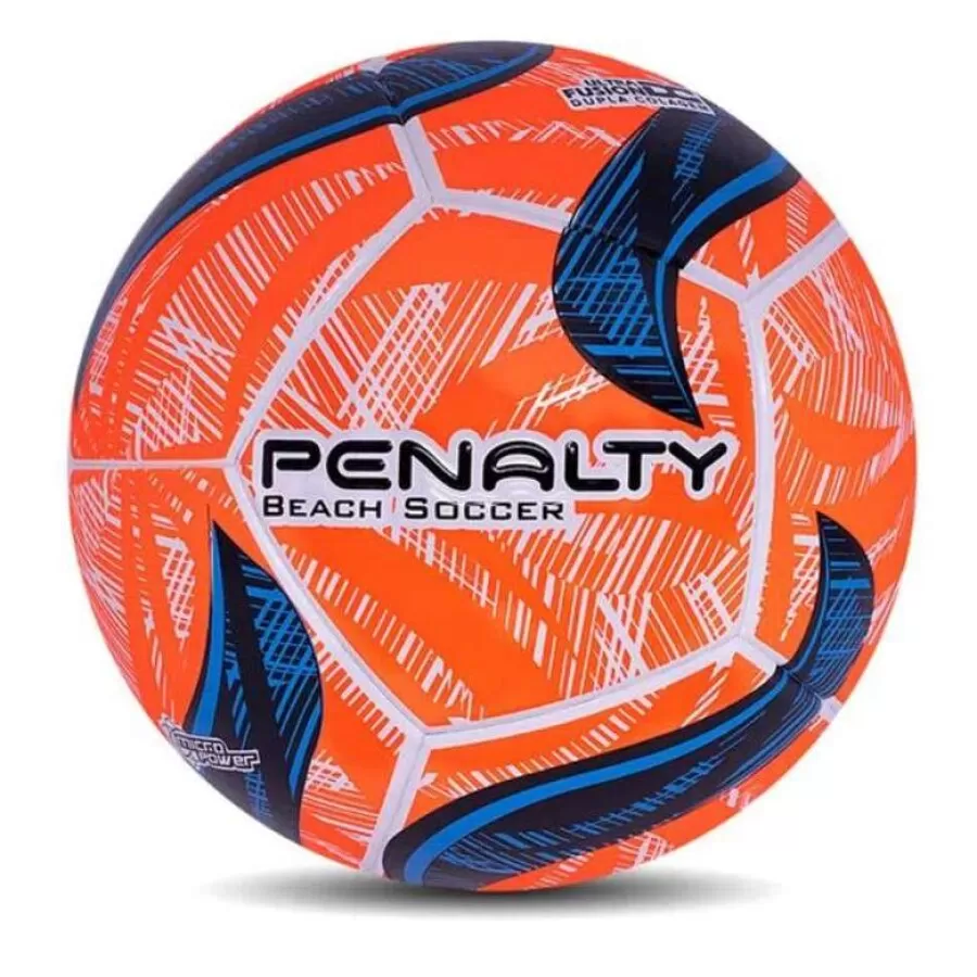 BOLA PENALTY BEACH SOCCER FUSION 2 IX  Laranja branco e azul