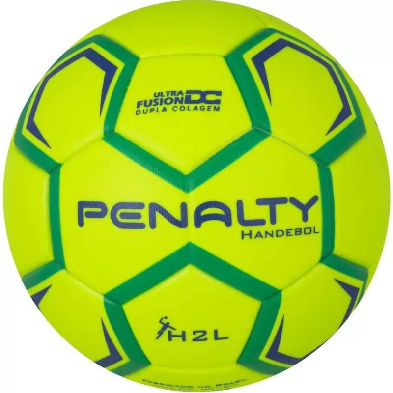 BOLA PENALTY HANDEBOL H2L ULTRA FUSION X - Amarelo e verde