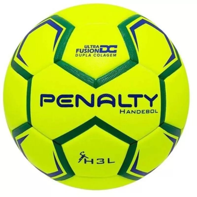 BOLA PENALTY HANDEBOL H3L ULTRA FUSION X - Amarelo e verde