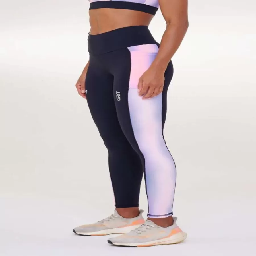 CALÇA LEGGING GRIT RELAMPAGO FOCUS  Rosa e preto