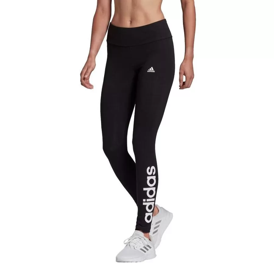 CALCA LEGGING LOGO LINEAR ESSENTIALS  Preto e branco