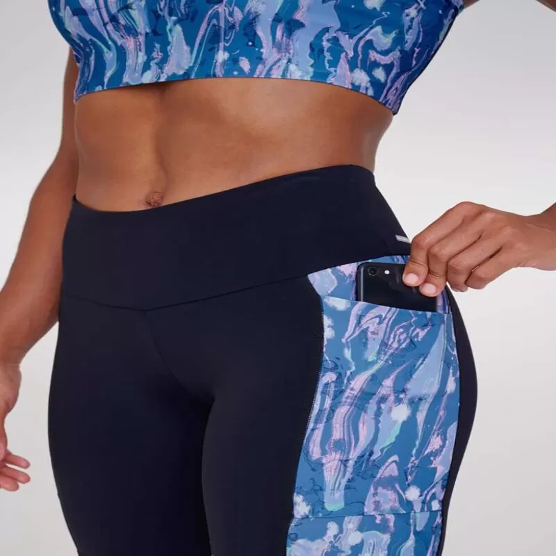 CALÇA LEGGING SIGNATURE VITAL - Preto e azul