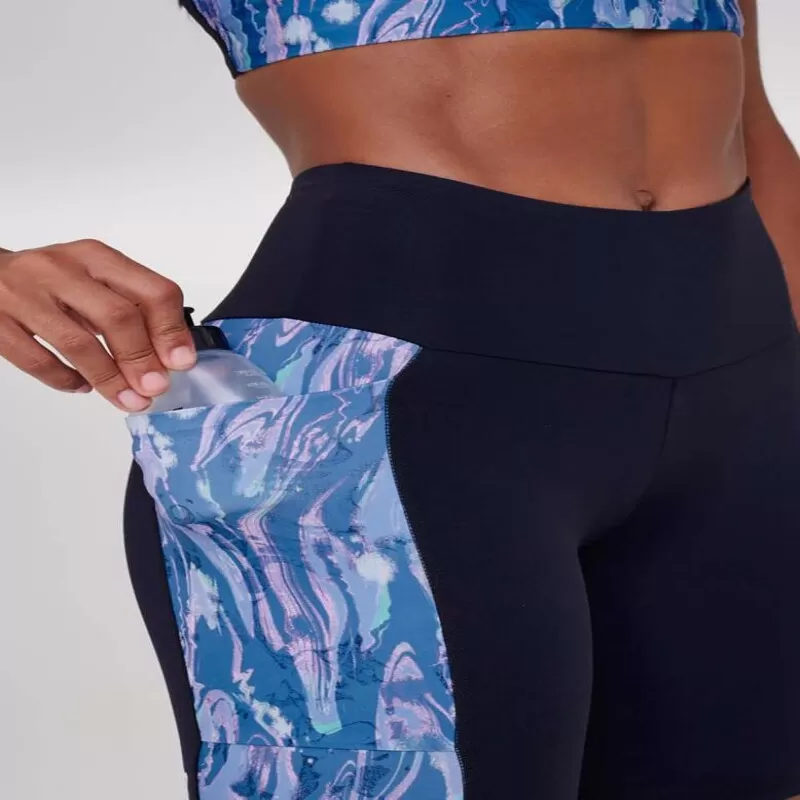 CALÇA LEGGING SIGNATURE VITAL - Preto e azul