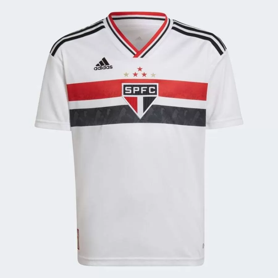 CAMISA 1 SÃO PAULO FC 22 INFANTIL  Preto vermelho e branco