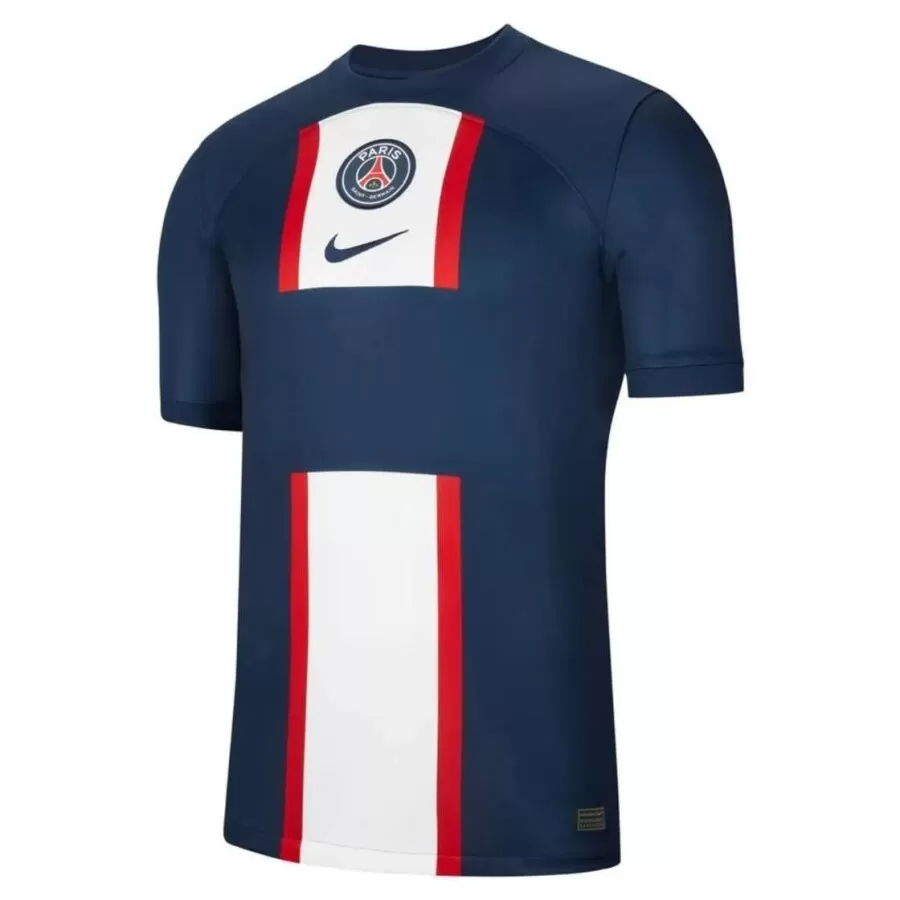 CAMISA 1 TORCEDOR PSG 22/23 NIKE  Azul vermelho e branco