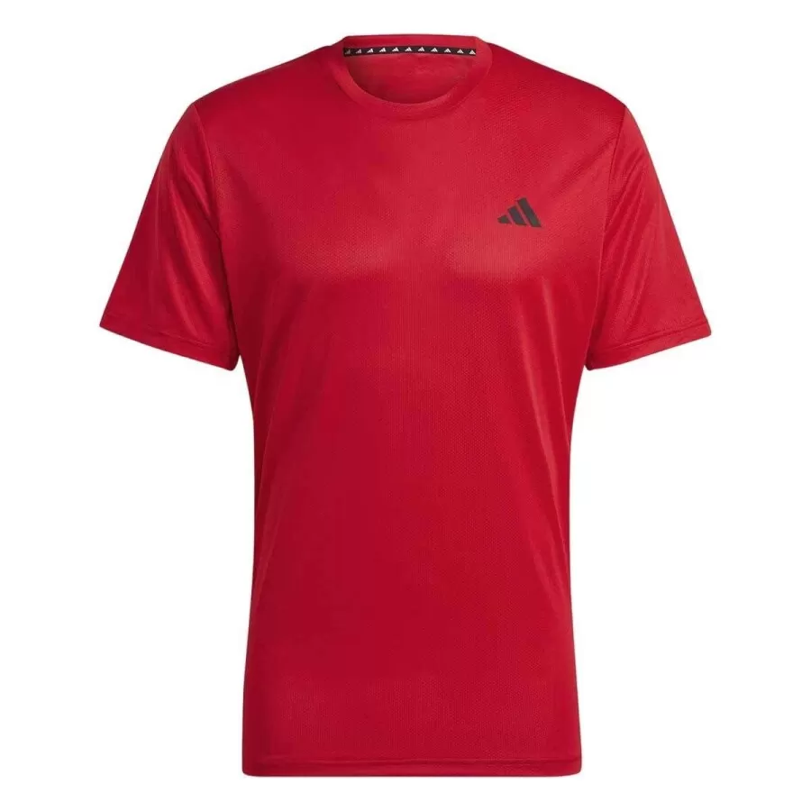 CAMISA ADIDAS TREINO MANGA CURTA LOGO  Vermelho e preto