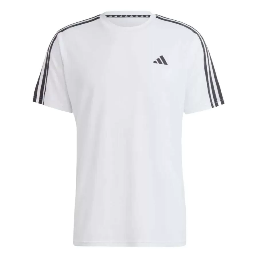 CAMISA ADIDAS TREINO TRAIN ESSENTIALS 3STRIPES  Branco e preto