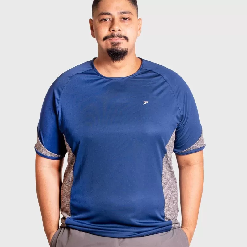 CAMISA ESPORTIVA FATE BIG SIZE - Azul marinho e chumbo