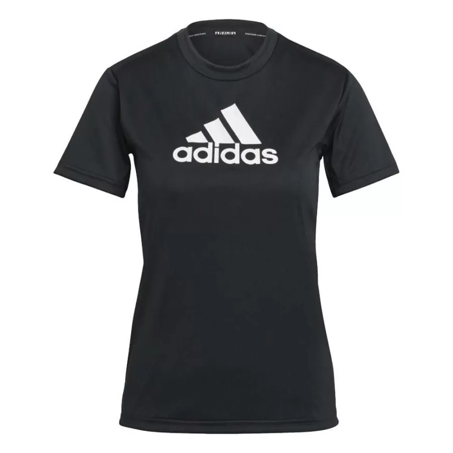 CAMISA ESPORTIVA PRIMEBLUE DESIGNED 2 MOVE LOGO  Branco e preto