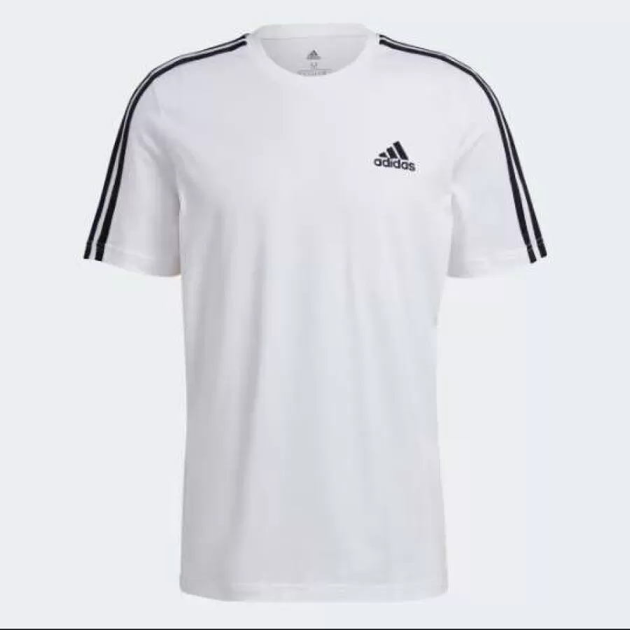 CAMISA ESSENTIALS 3STRIPES  Branco e preto