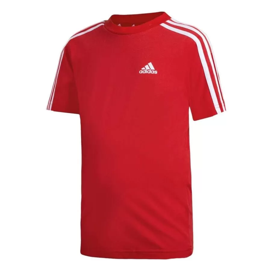 CAMISA ESSENTIALS 3STRIPES KIDS  Vermelho