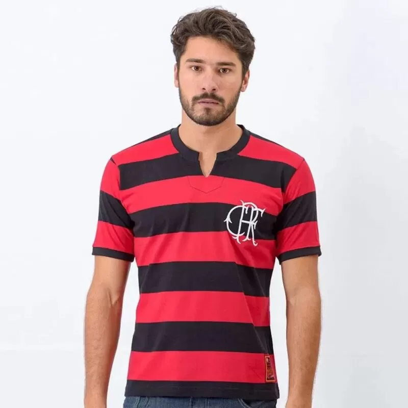 CAMISA FLAMENGO FLATRI CRF BRAZILINE - Vermelho preto e branco