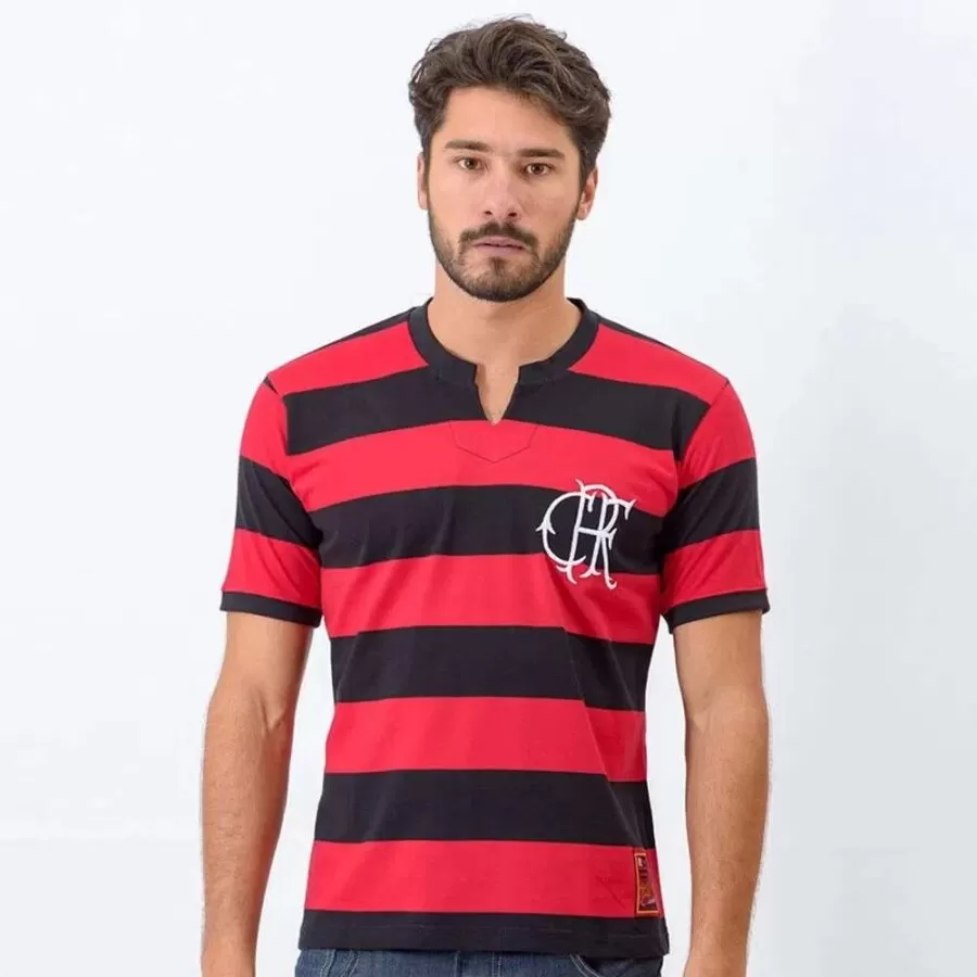 CAMISA FLAMENGO FLATRI CRF BRAZILINE  Vermelho preto e branco