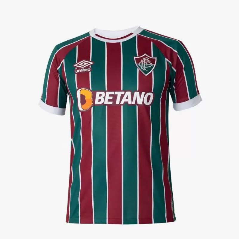 CAMISA FLUMINENSE 1 MASCULINA UMBRO OFICIAL 2023 - Verde vermelho e branco