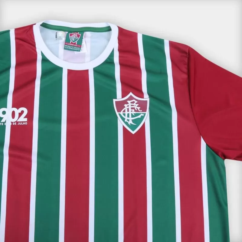 CAMISA FLUMINENSE ATTRACT BRAZILINE - Verde vermelho e branco