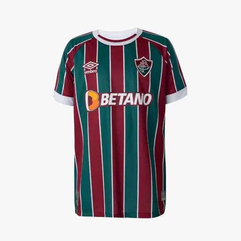 CAMISA FLUMINENSE JUVENIL 1 OFICIAL UMBRO 2023 - Verde vermelho e branco