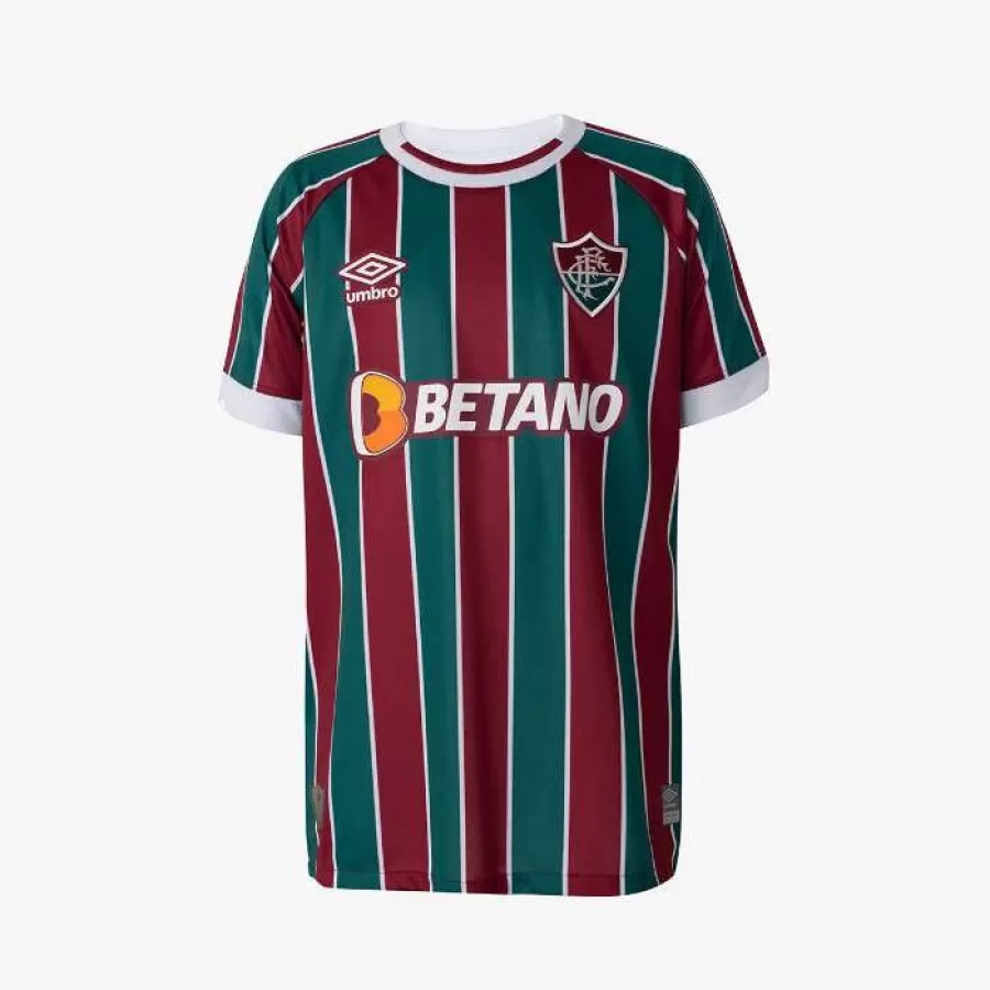 CAMISA FLUMINENSE JUVENIL 1 OFICIAL UMBRO 2023  Verde vermelho e branco