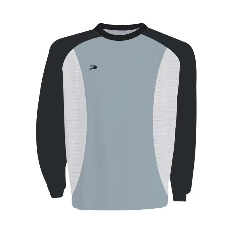 CAMISA GOLEIRO PLACAR CAMANDUCAIA MANGA LONGA - Cinza preto e branco