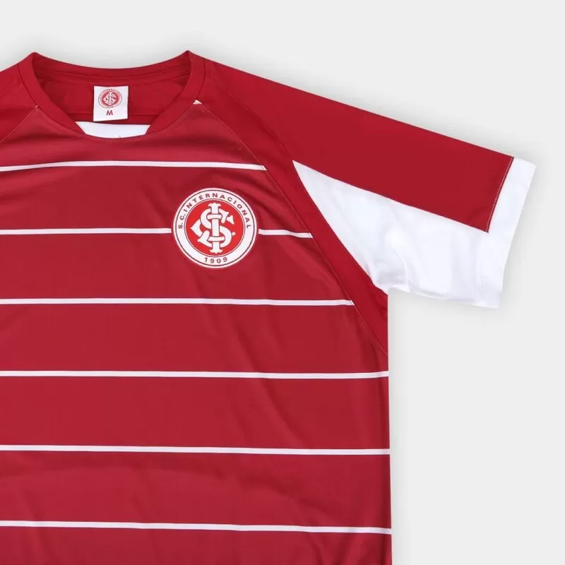 CAMISA INTERNACIONAL LISTRAS - Vermelho e branco