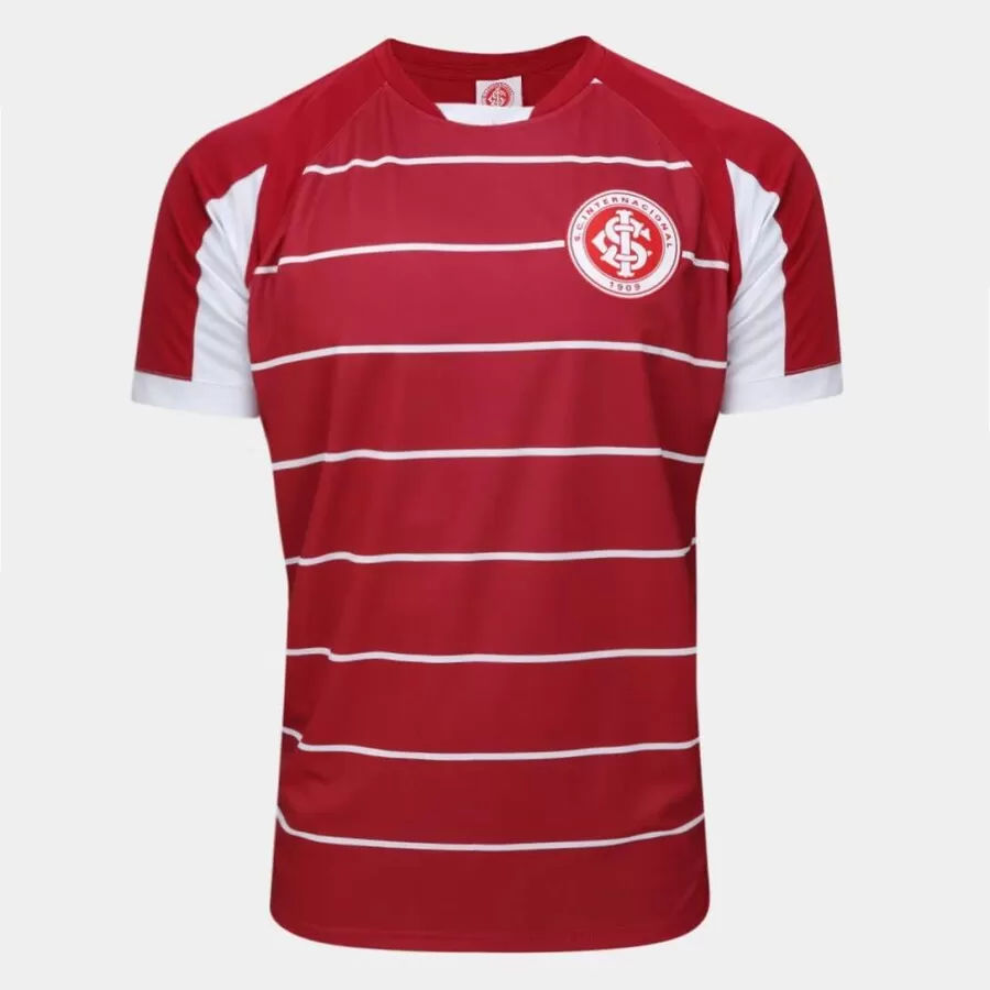 CAMISA INTERNACIONAL LISTRAS  Vermelho e branco