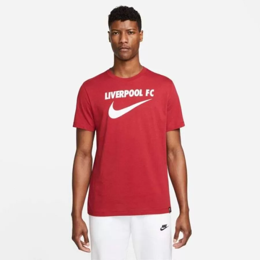 CAMISA NIKE LIVERPOOL FC SWOOSH  Vermelho e branco