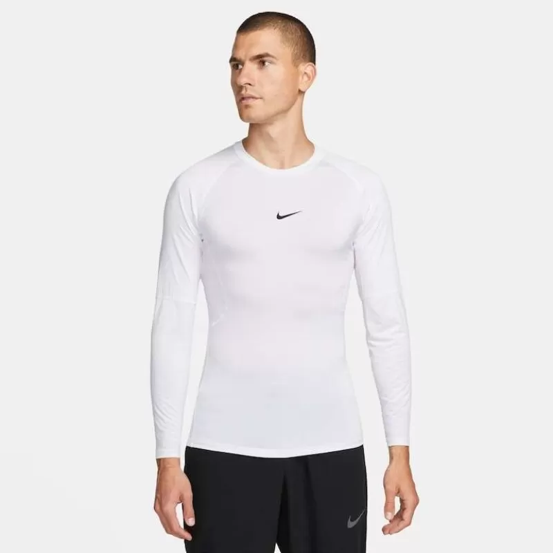 CAMISA NIKE PRO DRI-FIT MANGA LONGA - Branco