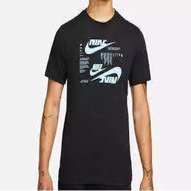 CAMISA NIKE SPORTSWEAR CLUB - Preto e azul