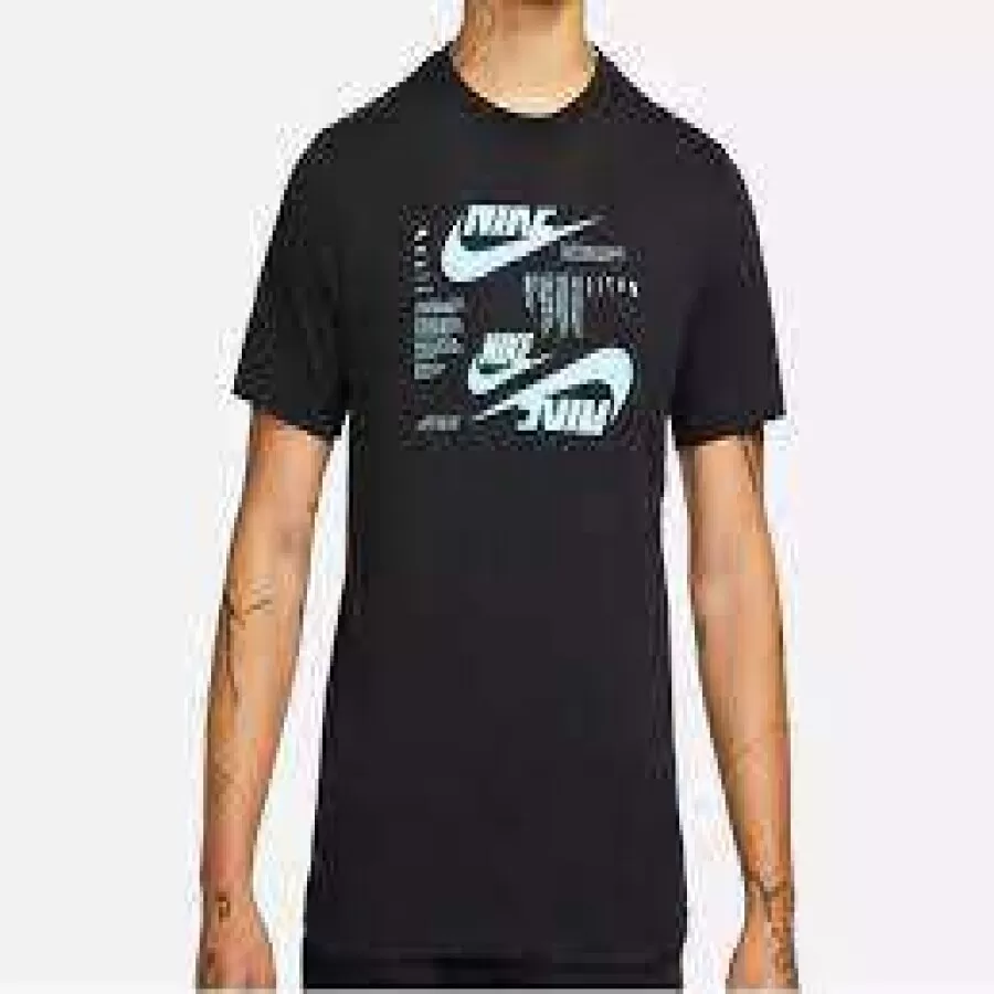 CAMISA NIKE SPORTSWEAR CLUB  Preto e azul