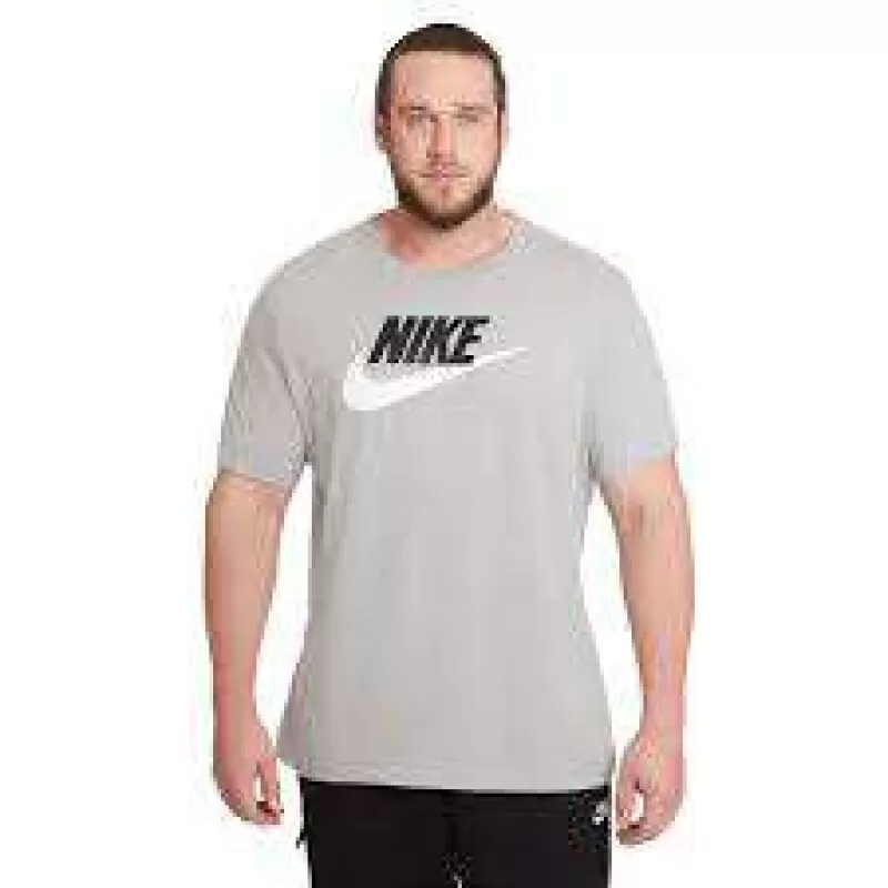 CAMISA NIKE SPORTSWEAR ICON FUTURA - Cinza e branco