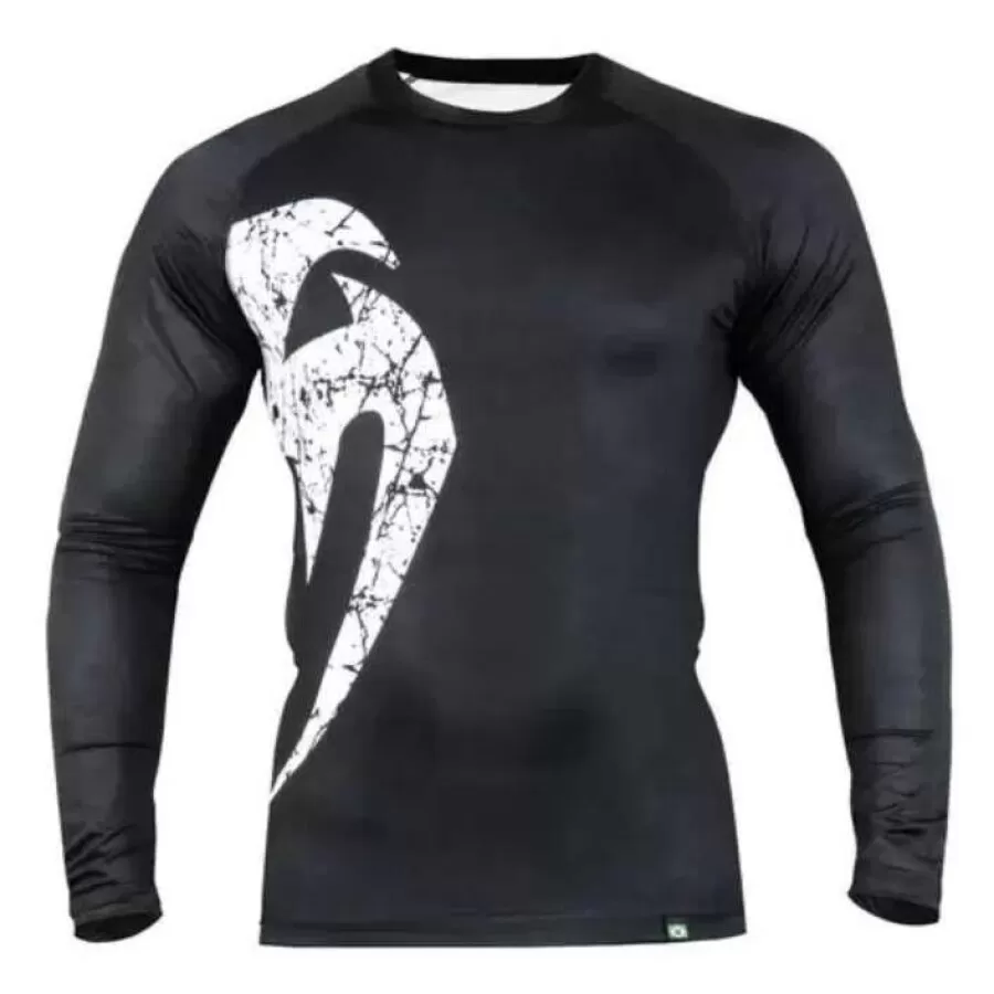 CAMISA RASHGUARD VENUM GIANT CLASSIC BLACK MANGA LONGA  Preto