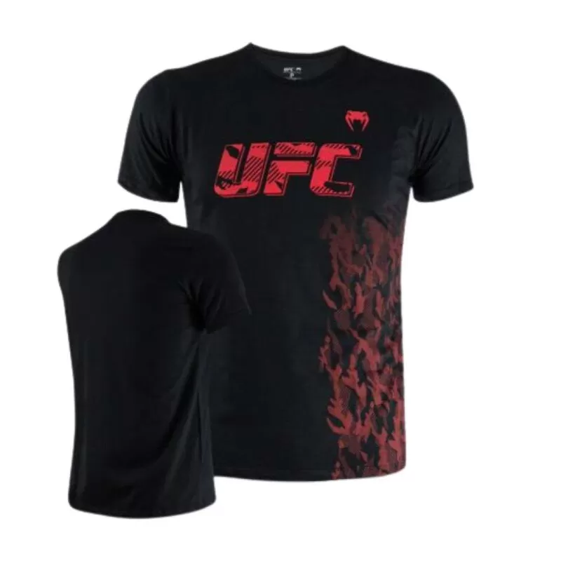 CAMISA UFC VENUM ORIGINAL FIGHT MUAY THAI JIU JITSU MMA - Preto