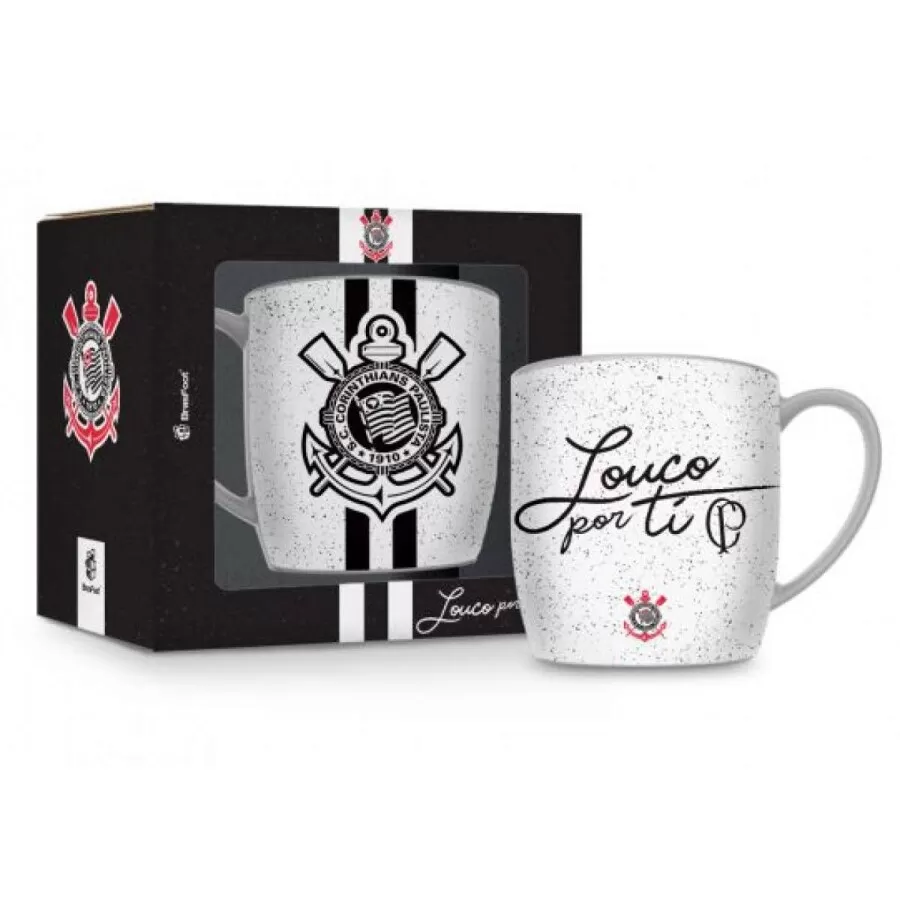 CANECA PORCELANA URBAN 300ML TIMES  CORINTHIANS 1  Diversos