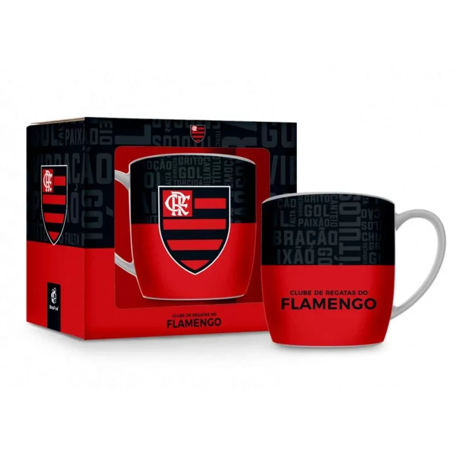 CANECA PORCELANA URBAN 300ML TIMES  FLAMENGO 3  Diversos