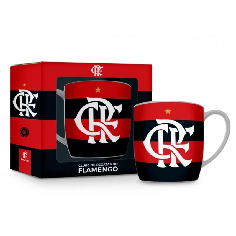 CANECA PORCELANA URBAN 300ML TIMES - FLAMENGO 4 - Diversos