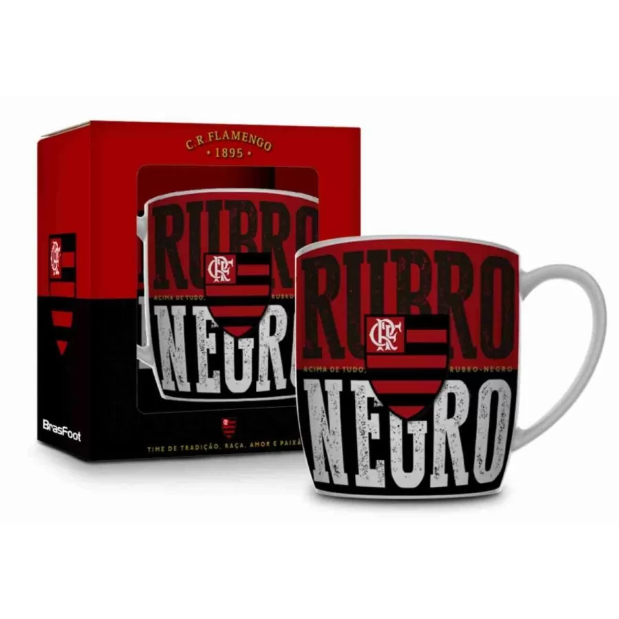 CANECA PORCELANA URBAN 300ML TIMES  FLAMENGO  Diversos