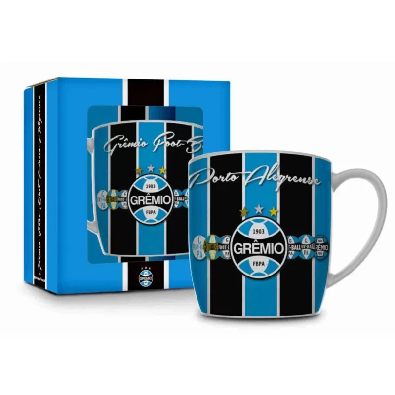 CANECA PORCELANA URBAN 300ML TIMES - GRÊMIO - Diversos