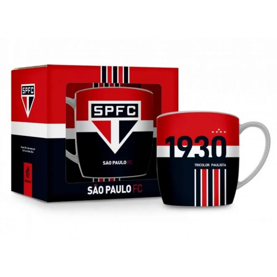 CANECA PORCELANA URBAN 300ML TIMES  SÃO PAULO 1  Diversos