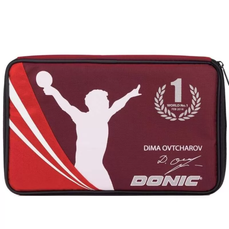 CAPA PARA RAQUETE DE TÊNIS DE MESA DONIC COVER OVTCHAROV PLUS X2 - Bordo