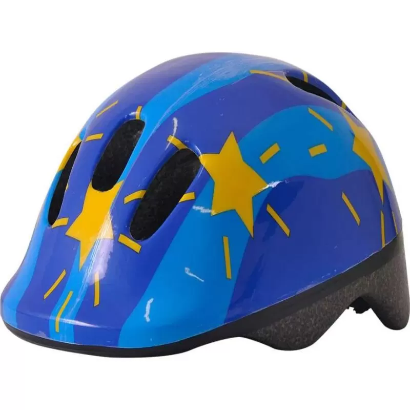 CAPACETE BIKE OUT MOLD KIDS - Azul e amarelo