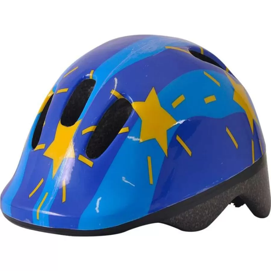 CAPACETE BIKE OUT MOLD KIDS  Azul e amarelo